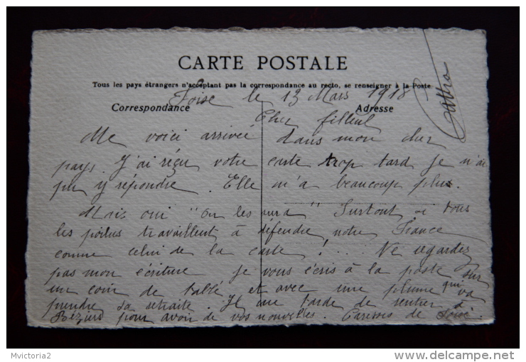 Carte Peinte : Oiseau Et Roses - Other & Unclassified