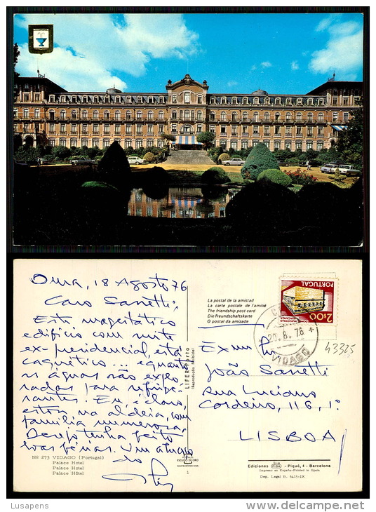 PORTUGAL COR 43325 - VIDAGO - PALACE HOTEL OLD CARS AUTOMOBILES VOITURES - Vila Real