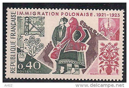 France 1973 Immigration Of Polish Refugees In The Years 1921-1923 Mi 1820, MNH(**) - Unused Stamps