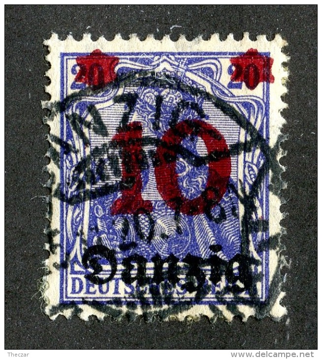 5212 Y Danzig 1920  Michel # 17 (o)  ( Cat. €2.40 ) - Other & Unclassified