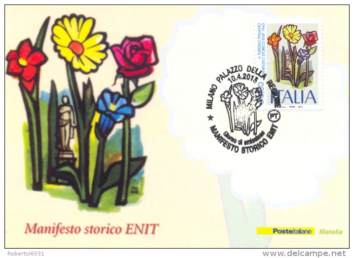 Italia 2015 FDC Maximum Card Turismo: Manifesto Storico Dell'ENIT - Sonstige & Ohne Zuordnung