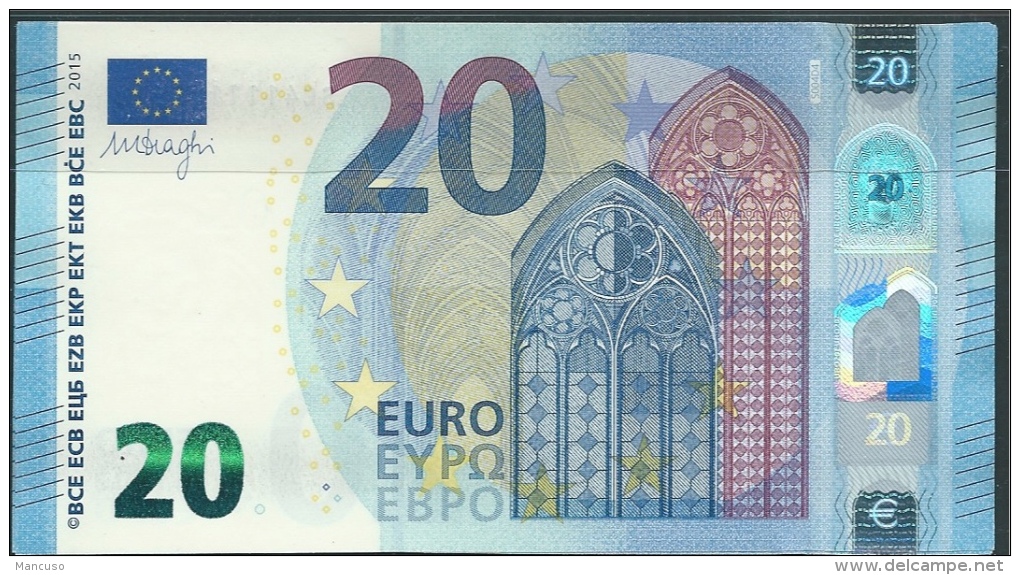 &euro; 20  ITALIA SC S004 D4  DRAGHI  UNC - 20 Euro