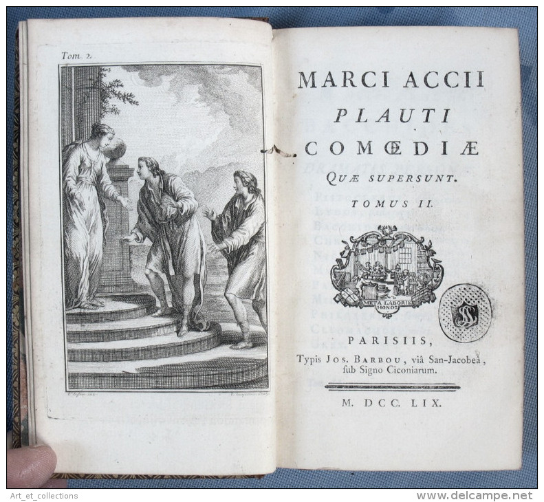 COMÉDIES De PLAUTE / 3 Tomes BARBOU De 1759, Illustrés - 1701-1800