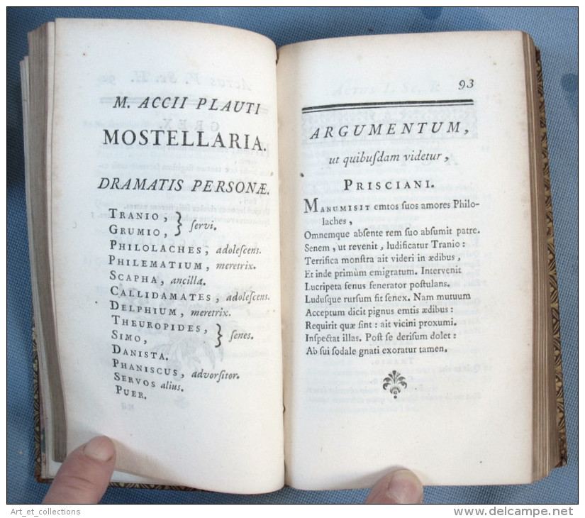 COMÉDIES de PLAUTE / 3 Tomes BARBOU de 1759, illustrés