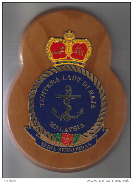 Malaysian Navy - Tentera - Tape De Bouche Dans Un écrin - Marine -  Plaque 22 Cm X 16,50 Cm - Barche