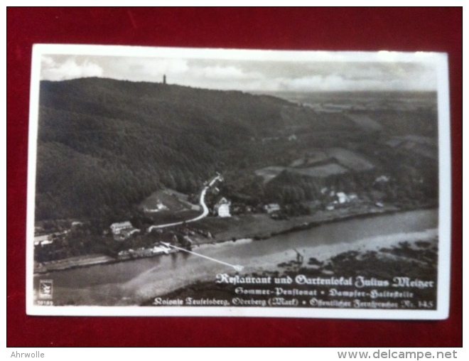 AK Kolonie Teufelsberg Oberberg Mark Restaurant Julius Meltzer Dampfer Haltestelle 1936 - Oderberg