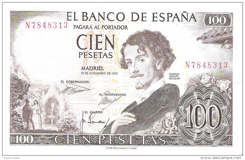 Spain - Pick 150 - 100 Pesetas 1965 - VF++ - 100 Pesetas