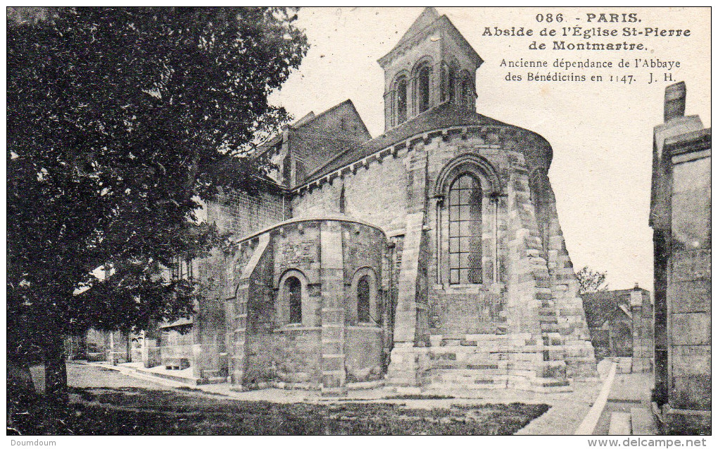 CPA PARIS - ABSIDE DE L´EGLISE SAINT PIERRE DE MONTMARTRE - Kerken