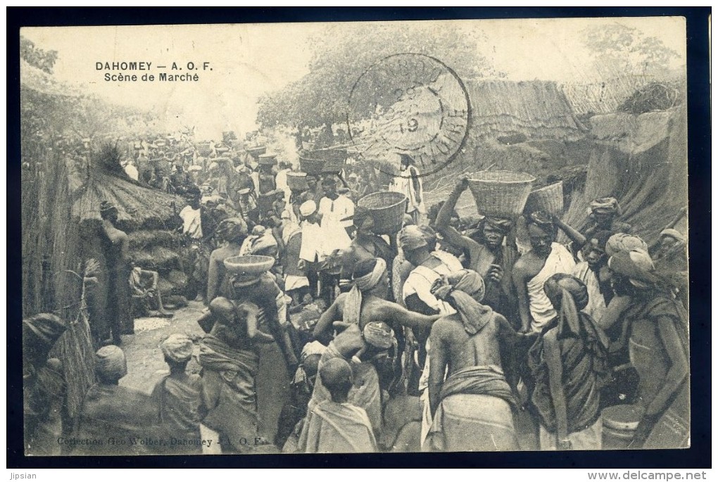 Cpa Dahomey AOF Scène De Marché   NOV15 16 - Dahomey