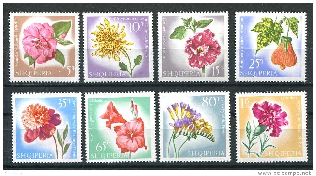 151 ALBANIE 1967 - Fleur Fleurs (Yvert 967/74) - Neuf ** (MNH) Sans Charniere - Albanië