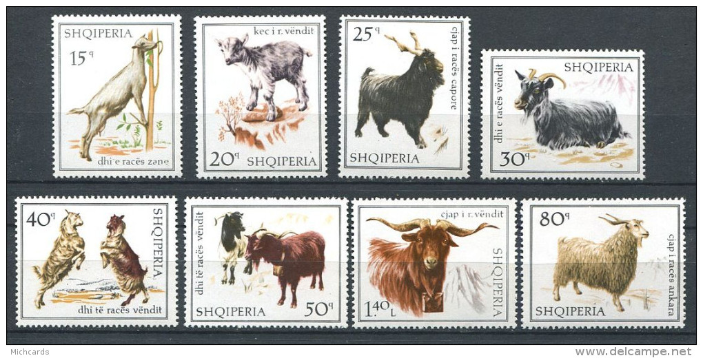 151 ALBANIE 1968 - Animaux Chevre (Yvert 1077/84) Neuf ** (MNH) Sans Charniere - Albanien