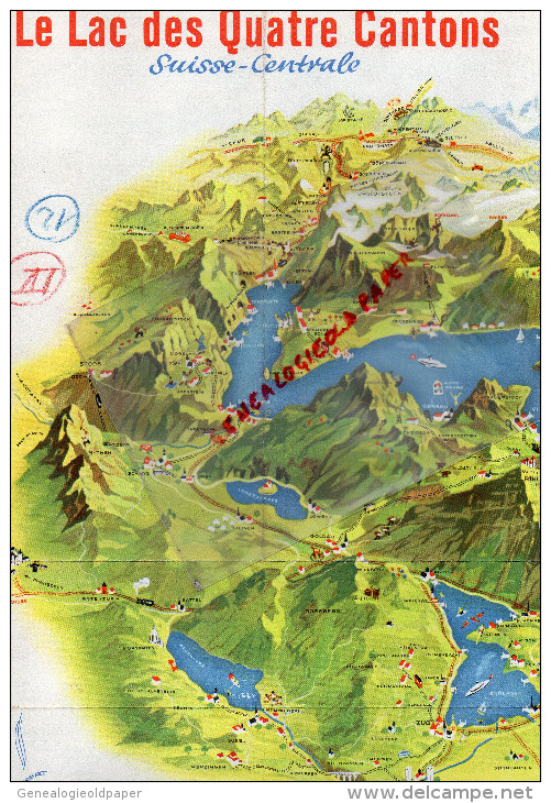 SUISSE - DEPLIANT TOURISTIQUE LAC DES QUTRE CANTONS- LUCERNE- ZUG-CHAM-KUSSNACHT-BECKENRIED-BRUNNEN-ARTH-GERSAU-WEGGIS- - Dépliants Touristiques