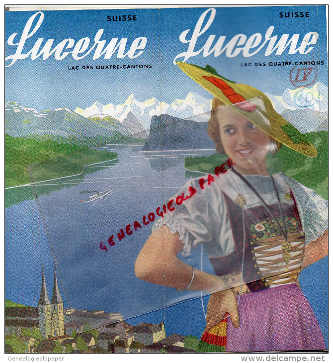 SUISSE - DEPLIANT TOURISTIQUE LUCERNE-1937- LAC DES QUATRE CANTONS - Dépliants Touristiques