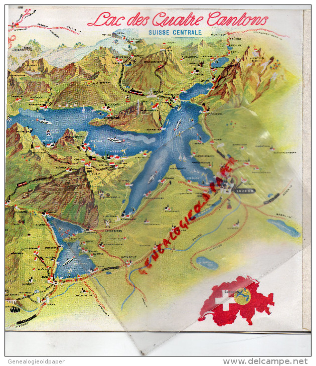 SUISSE - DEPLIANT TOURISTIQUE LUCERNE-1937- LAC DES QUATRE CANTONS - Dépliants Touristiques