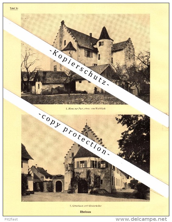 Photographien / Ansichten , 1927 , Rheinau , Regensberg , Bülach , Dielsdorf , Prospekt , Architektur , Fotos !!! - Bülach