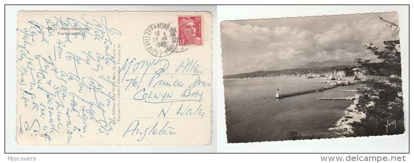 1947 FRANCE Postcard Nice, Alpes Maritime Cover Stamps - Panoramic Views