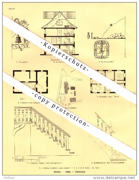 Photographien / Ansichten , 1927 , Stäfa , Goldbach , Kilchberg , Meilen , Uhwiesen , Prospekt , Architektur , Fotos !!! - Kilchberg