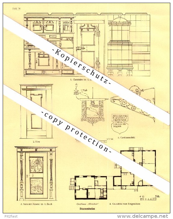 Photographien / Ansichten , 1927 , Stammheim , Unterstammheim , Bez. Andelfingen , Prospekt , Architektur , Fotos !!! - Andelfingen