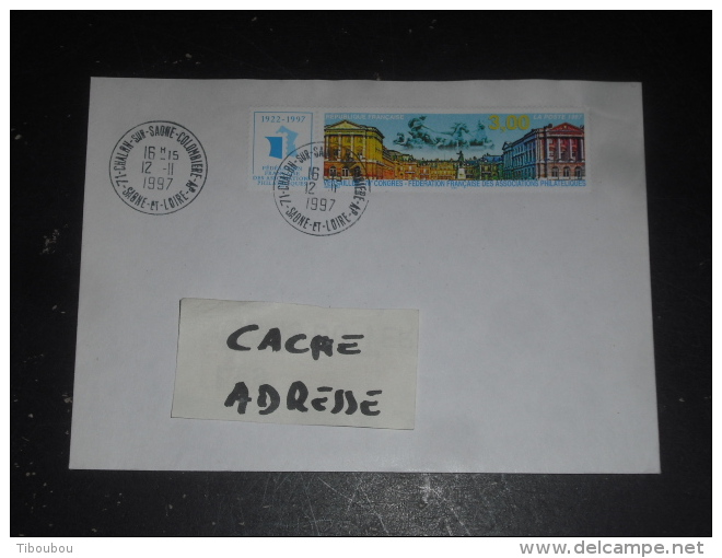 CHALON SUR SAONE COLOMBIERE AP - SAONE ET LOIRE - CACHET ROND MANUEL SUR YT 3073 - PALAIS VERSAILLES - - Cachets Manuels