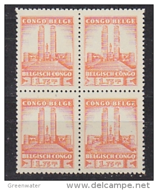 Belgisch Congo 1941 Monument Koning Alibert I 1,75 Fr Bl Van 4 ** Mnh (26271D) - Ongebruikt