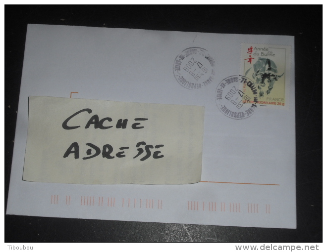 CHALON SUR SAONE REPUBLIQUE - SAONE ET LOIRE - CACHET ROND MANUEL SUR YT 4325 - ANNE LUNAIRE CHINOISE BUFFLE - - Cachets Manuels