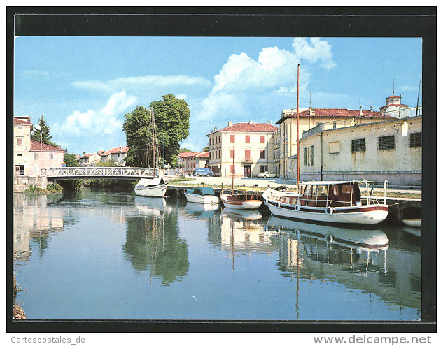 Cartolina Cervignano Del Friuli, Barche Sull'Ausa - Altri & Non Classificati