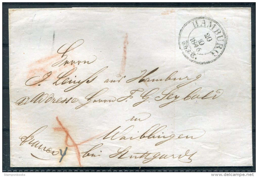 1846 Hamburg Vorphila - Waiblingen Bei Stuttgart - Prephilately