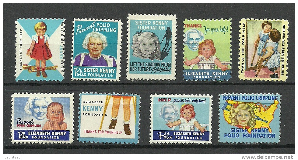 USA 1952 - 1950 Sister Kenny Foundation Charite Wohlfahrt * - Erinnophilie