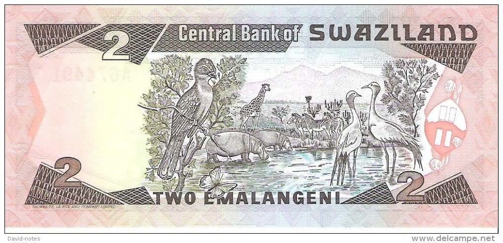 Swaziland - Pick 13 - 2 Emalangeni 1987 - Unc - Swaziland