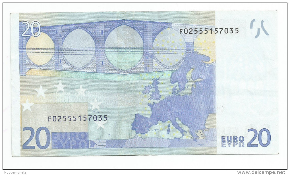 EURONOTES BANCONOTA BILLET DA 20 EURO F MALTA R030.. 57035 DRAGHI - 20 Euro