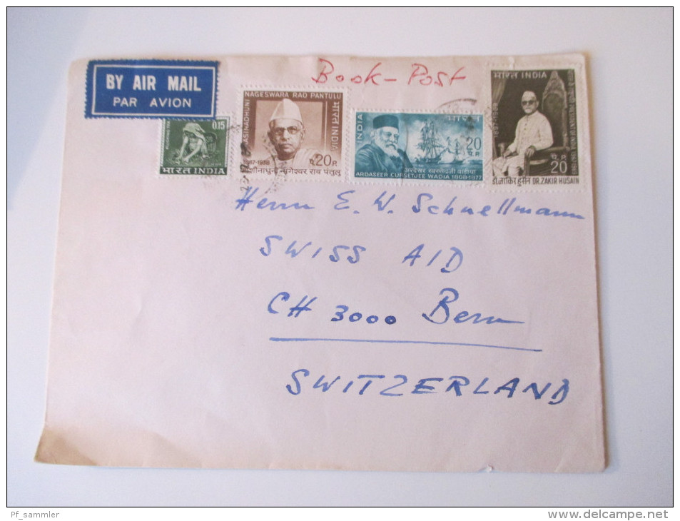 Belegeposten Indien 1950er-70er Jahre. 68 Stück. Luftpostbriefe in die Schweiz / GA / Aerogramme usw. Interessant??!!