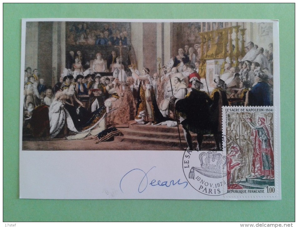 FRANCE 1973 - N°1776 - PREMIER JOUR FDC - Sacre De Napoléon Bonaparte - Signé Par Le Graveur Albert DECARIS - Autres & Non Classés