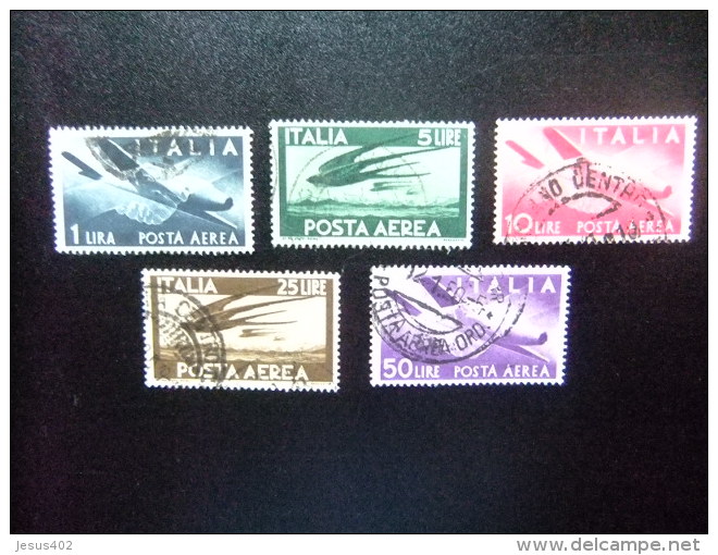 ITALIA ITALIE 1945 YVERT Nº PA 113+116+117+119+121 º FU AVIONES SERIE COURRANTE - Used