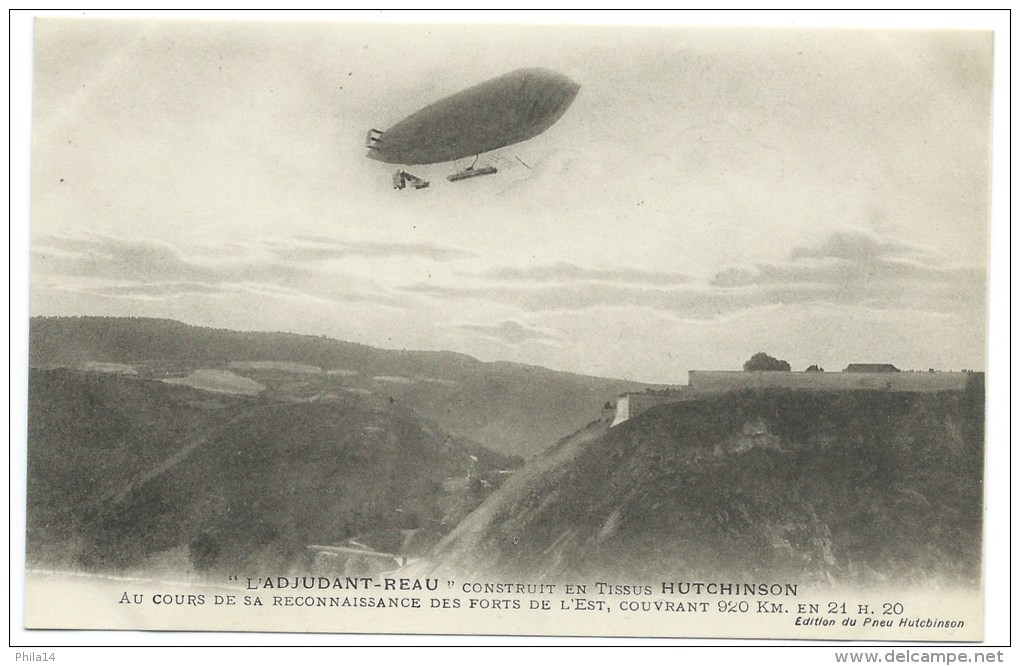 CPA BALLON DIRIGEABLE / ZEPPELIN / L´ADJUDANT REAU FORTS DE L´EST - Dirigibili