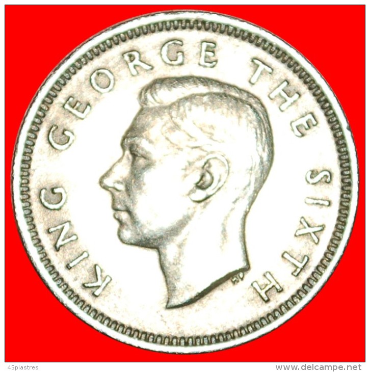 + BIRD: NEW ZEALAND&#9733; 6 PENCE 1952! UNCOMMON IN THIS CONDITION! LOW START &#9733; NO RESERVE!  George VI (1937 - New Zealand