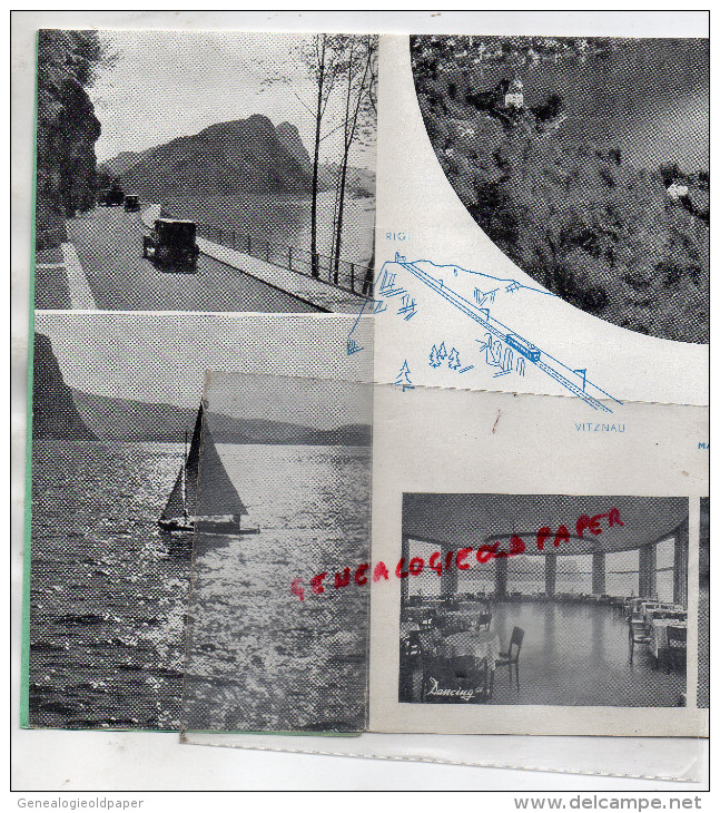 SUISSE - DEPLIANT TOURISTIQUE VITZNAU - LAC DES 4 CANTONS- 1946- IMPRIMERIE J.BUCHER  LUCERNE -PHOTOS BURGI