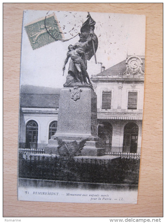 Remiremont - Monument Aux Enfants Morts Pour La Patrie - Saint Etienne De Remiremont