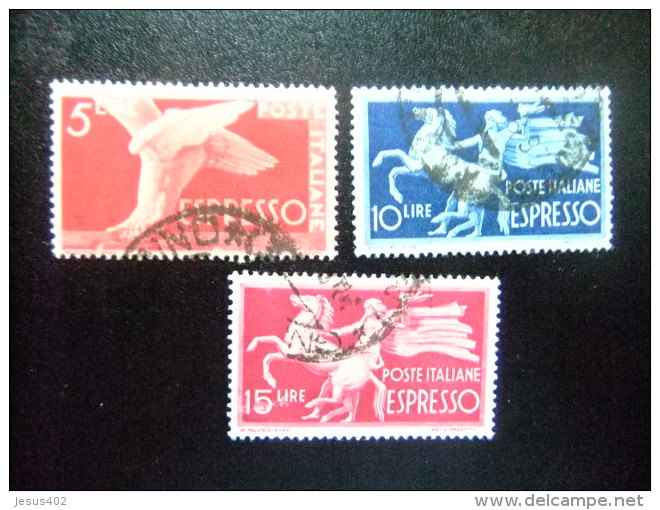 ITALIA ITALIE 1945 YVERT Nº Expres 27+28+29 º FU - Poste Exprèsse