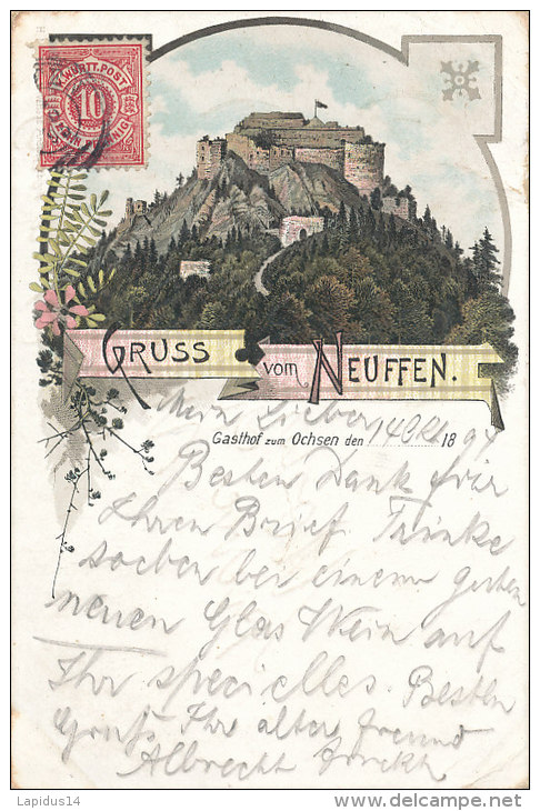 XX 762 / C P A  -   ALLEMAGNE-  GRUSS VOM  NEUFFEN (CARTE PRECURSEUR) - Esslingen