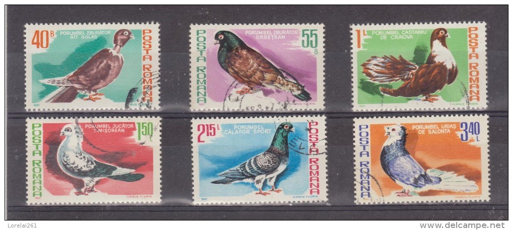 1981 - Pigeons  Michel No 3777/3782 Et Yv No 3326/3331 - Usado