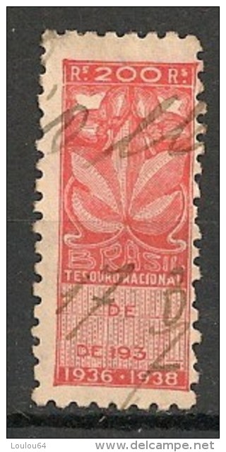 Timbres - Amérique - Brésil - Timbre Taxe - Fiscal - Tesouro Nacional - 1936-1938 - 200 Reis - - Portomarken