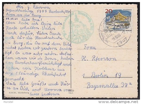 D-56338 Braubach - Am Rhein - Lastkahn - Schiff - Mit Marksburg - Nice Stamp - Braubach