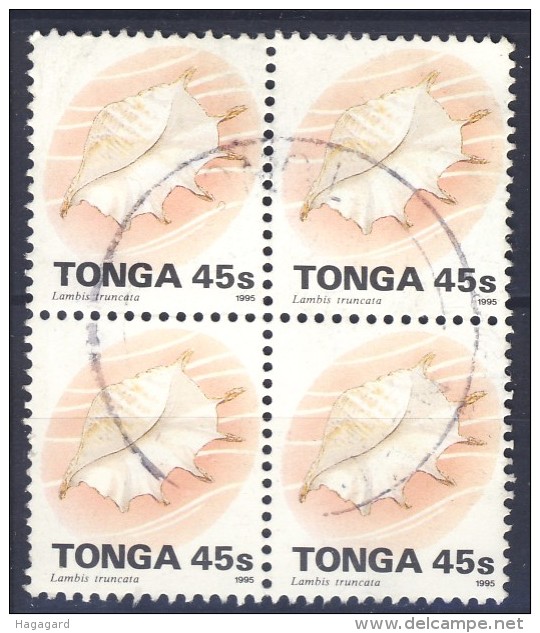 #K2064. Tonga 1995. Michel 1277 II. In Bloc Of 4. Used(o) - Tonga (1970-...)