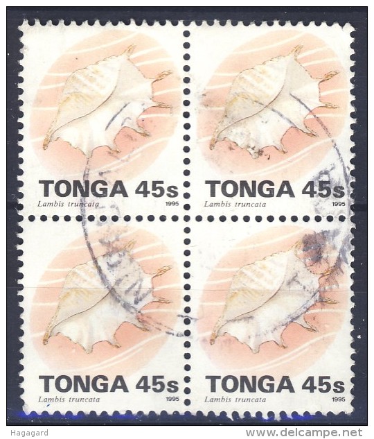 #K2065. Tonga 1995. Michel 1277 II. In Bloc Of 4. Used(o) - Tonga (1970-...)