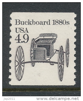 USA 1985 Scott # 2124. Transportation Issue: Buckboard 1880s, MNH (**). - Roulettes