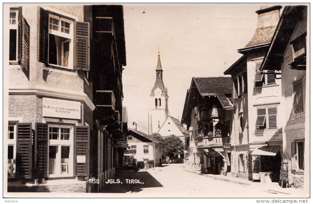 IGLS In Tirol, Gel.193?, Aufgeklebte Beschreibung Von Igls Auf Rückseite - Igls