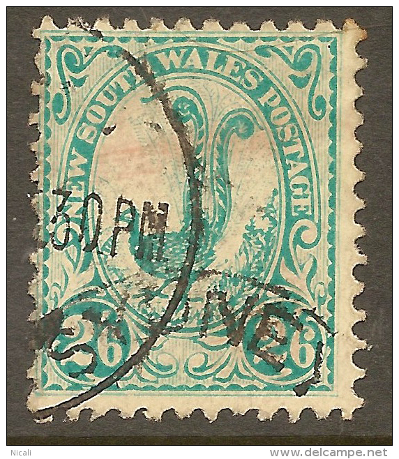 NSW 1905 2/6 Blue-green Lyrebird SG 349 U #QO158 - Oblitérés