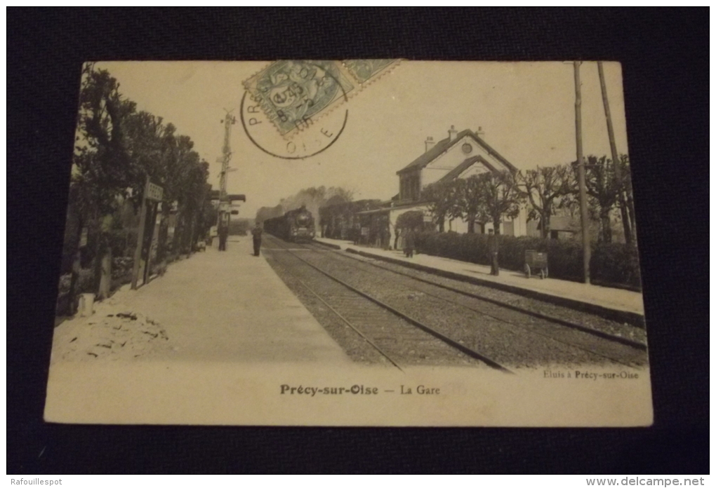 Cp Precy Sur Oise La Gare - Précy-sur-Oise