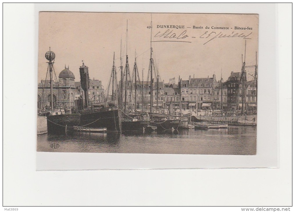 DUNKERQUE LE PORT BASSIN COMMERCE BATEAU FEU Inconnue Sur Le Site? - Dunkerque