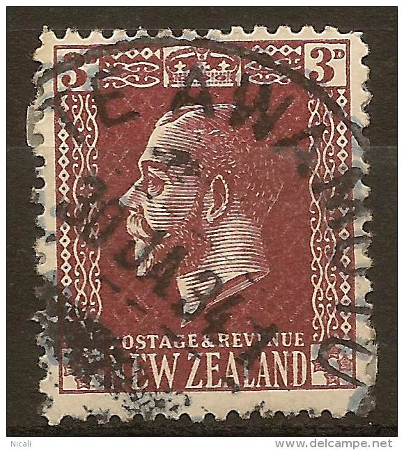 NZ 1915 3d Chocolate KGVI SG 449b U #QM205 - Used Stamps